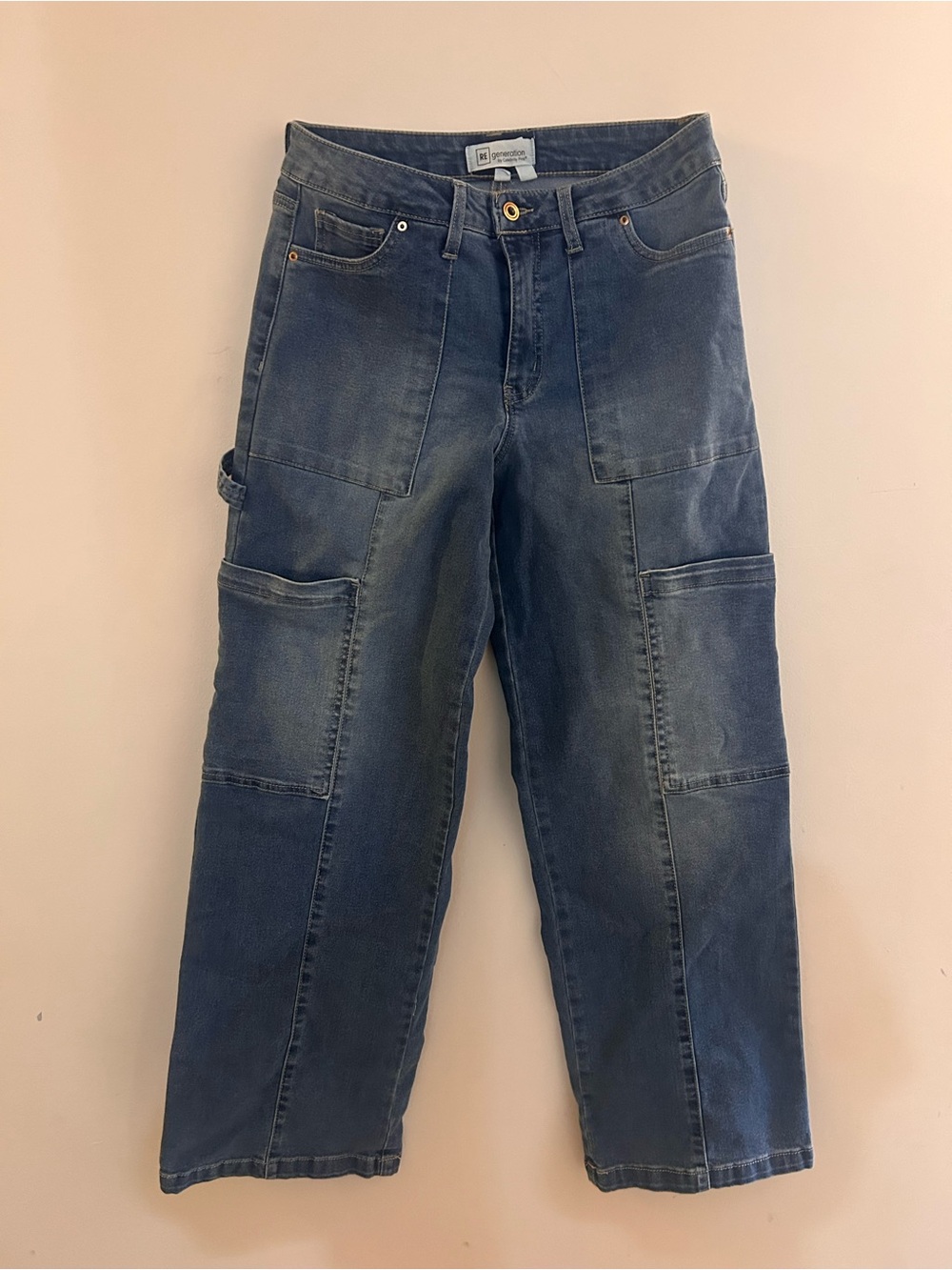 Celebrity Pink Blue Straight Leg Carpenter Jeans